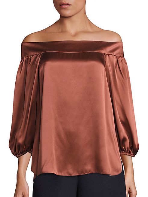 Tibi - Silk Asymmetric Top