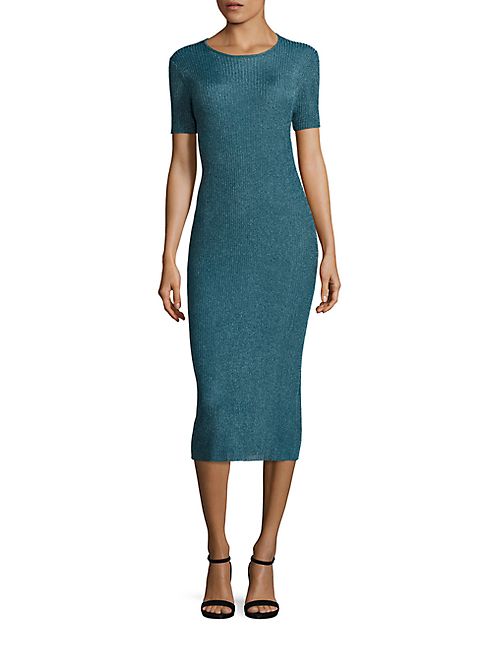 Tibi - Metallic Viscose Dress