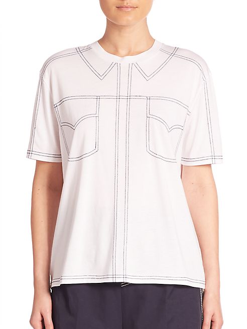 Stella McCartney - Contrast Stitch Cotton Tee