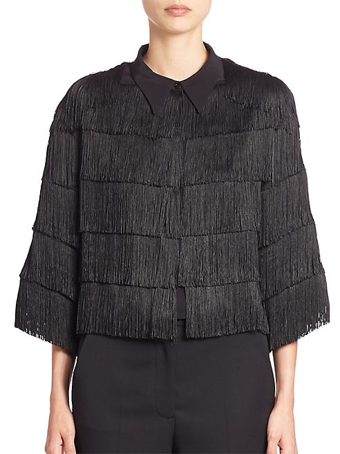 Stella McCartney - Cropped Fringe Silk Jacket