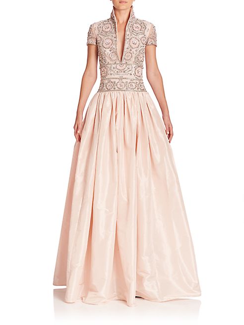 Naeem Khan - Beaded Taffeta Gown