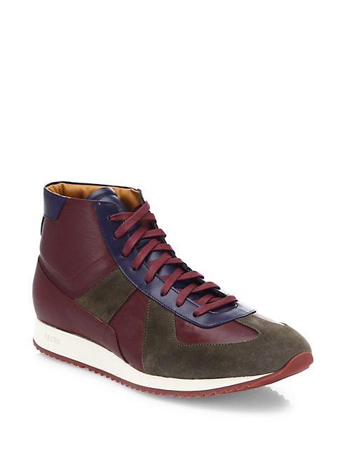 FACTO - Leather Lace-Up High-Top Sneakers