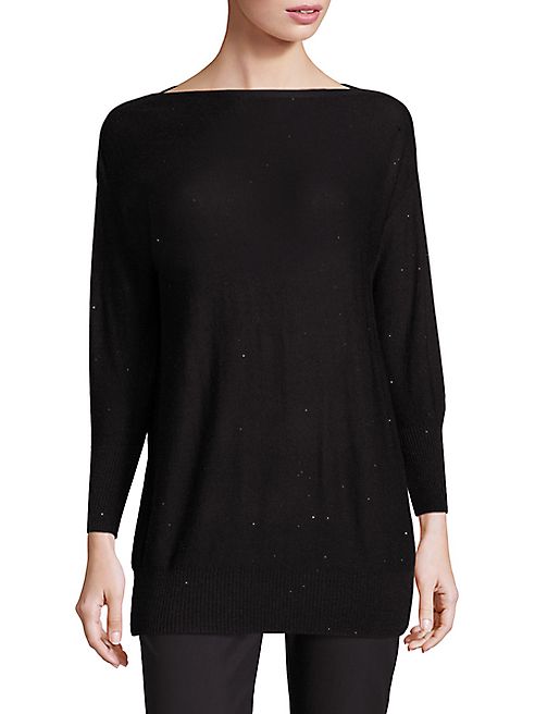 Lela Rose - Sequin-Embellished Boatneck Sweater