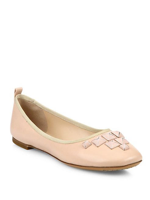 Marc Jacobs - Cleo Studded Leather Ballet Flats