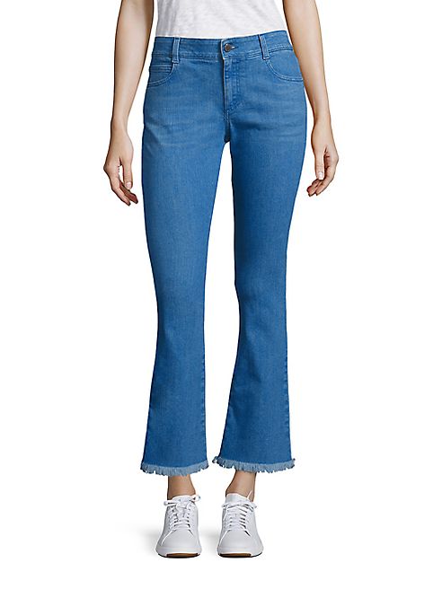 Stella McCartney - Skinny Kick Flare Raw-Edge Jeans