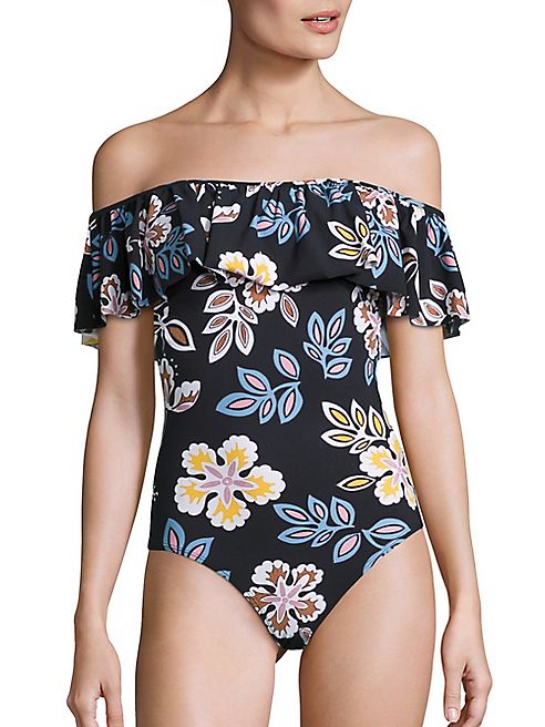 Tory Burch - Bay Ruffle One-Piece Swimsuit