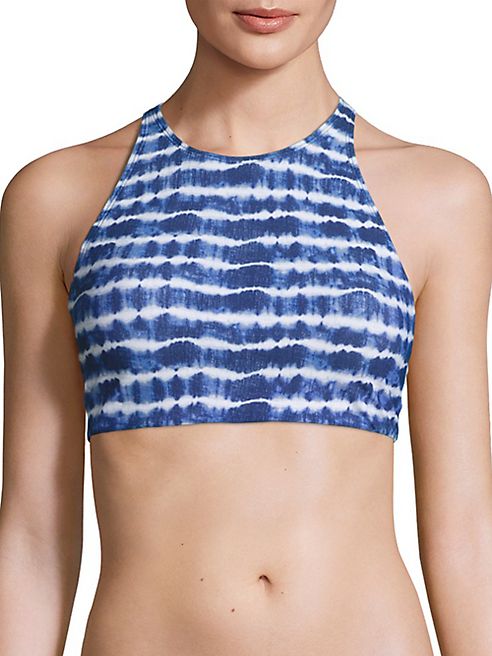 Tory Burch - Tie-Dye Highneck Bikini Top