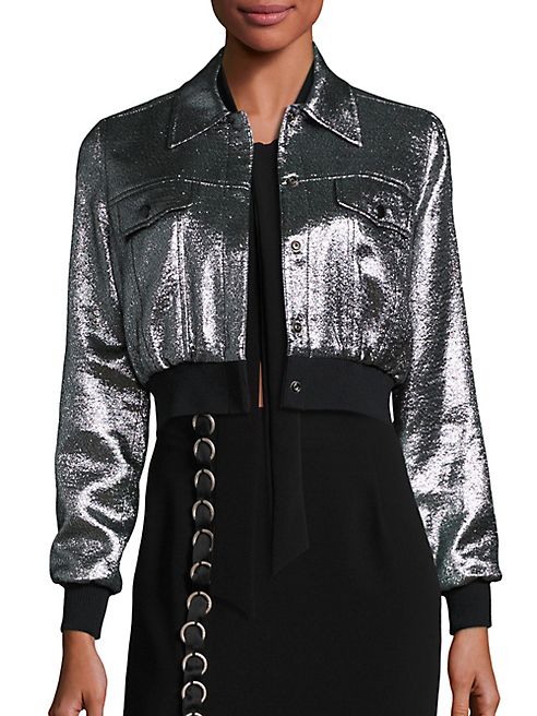 Cinq à Sept - Kane Metallic Cropped Jacket