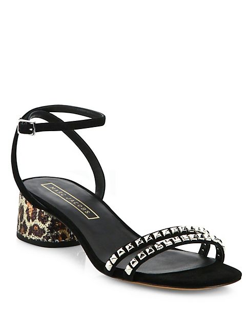 Marc Jacobs - Olivia Studded Leather Slingback Sandals