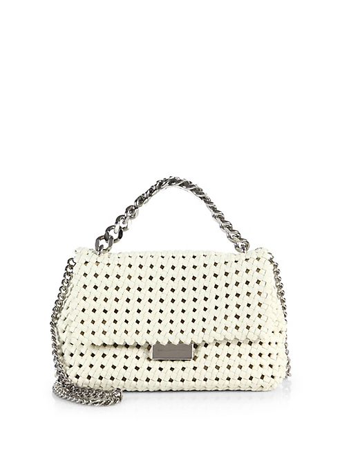 Stella McCartney - Becket Small Woven Faux Leather Shoulder Bag