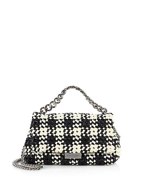 Stella McCartney - Becket Small Woven Two-Tone Faux Leather Shoulder Bag