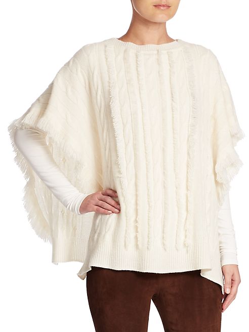 Ralph Lauren Collection - Wide Cable-Knit Cashmere Poncho