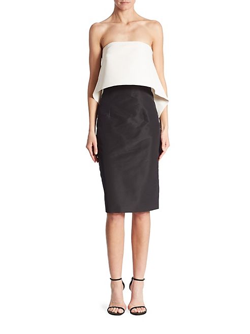 Monique Lhuillier - Strapless Popover Dress