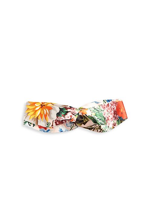 Gucci - Floral-Print Silk Headband