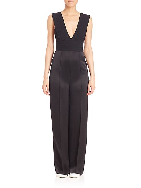 Elizabeth and James - Neely Plunging V-Neck Jumpsuit