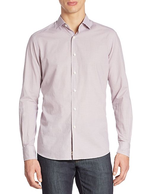 Ermenegildo Zegna - Mini Gingham Checkered Shirt