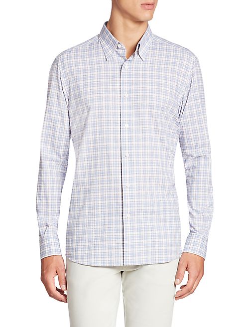 Ermenegildo Zegna - Plaid Cotton Blend Shirt