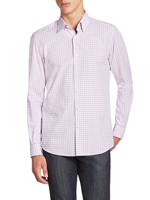 Ermenegildo Zegna - Plaid Long Sleeve Shirt