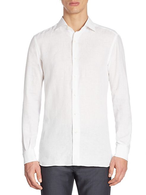 Ermenegildo Zegna - Solid Long Sleeve Shirt