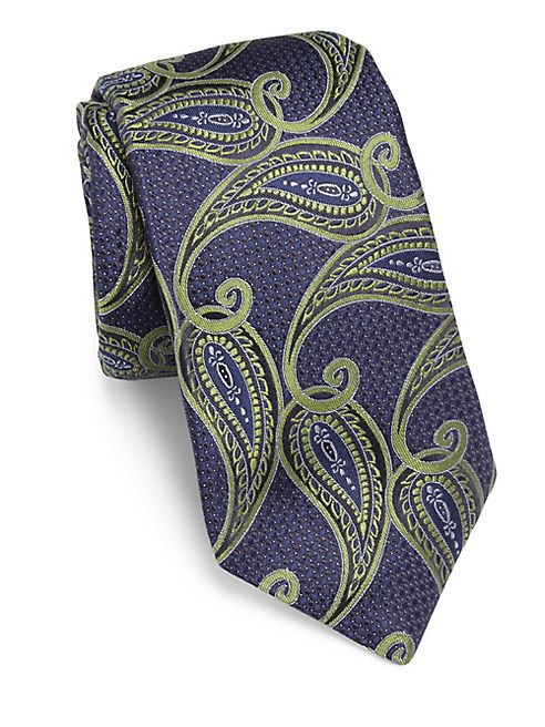 Ike Behar - Paisley Printed Silk Tie