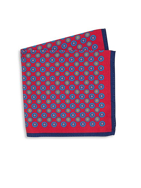 Ike Behar - Printed Silk Pocket Square