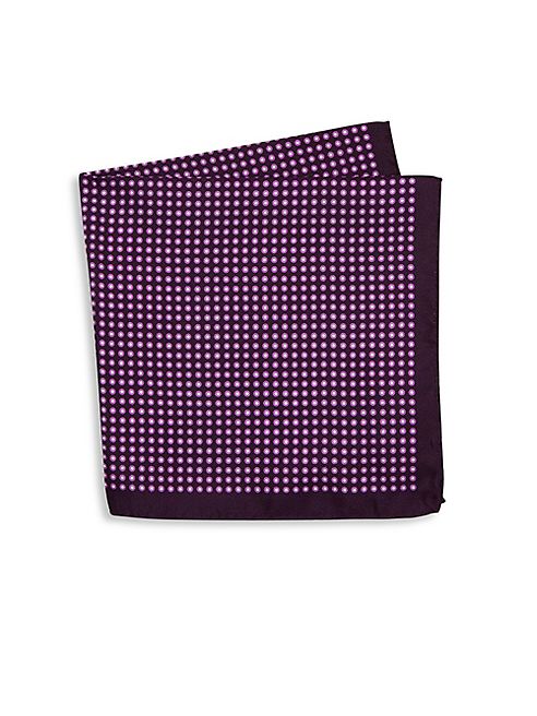 Ike Behar - Geometric Silk Pocket Square