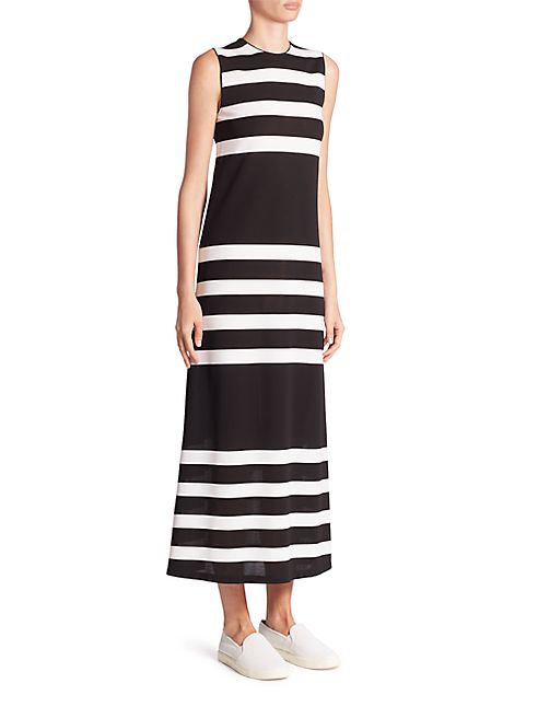 Calvin Klein Collection - Kerrick Sleeveless Striped Maxi Dress