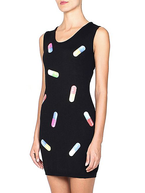 Moschino - Sleeveless Capsule Print Wool Knit Dress