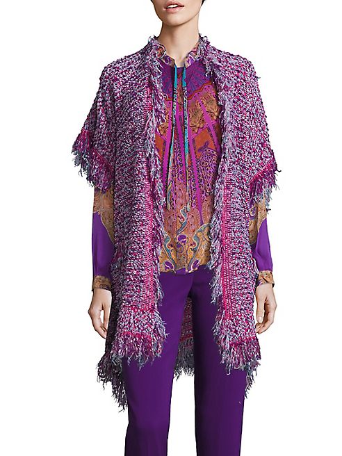 Etro - Knit Fringe Cape