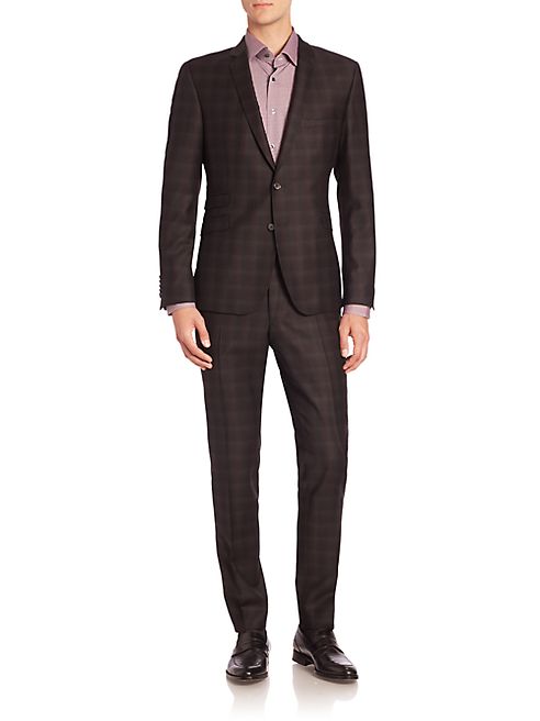 strellson - Slim-Fit Virgin Wool Plaid Suit