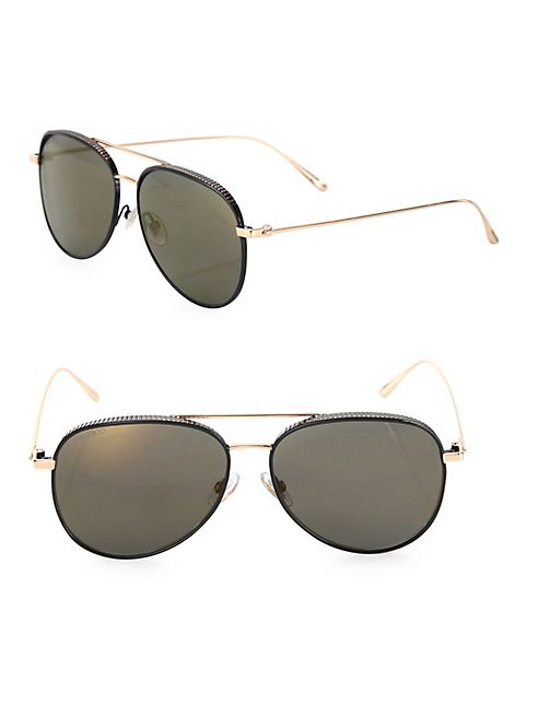 Jimmy Choo - Reto 57MM Mirrored Aviator Sunglasses