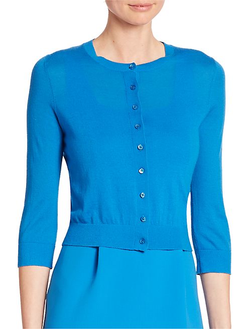 Michael Kors Collection - Three-Quarter Sleeve Cashmere Cardigan