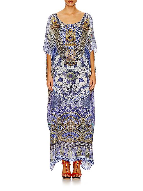 Camilla - Embellished Silk Caftan