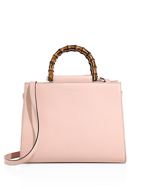 Gucci - Leather Bamboo Top-Handle Tote