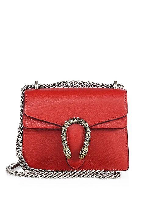 Gucci - Mini Dionysus Leather Shoulder Bag