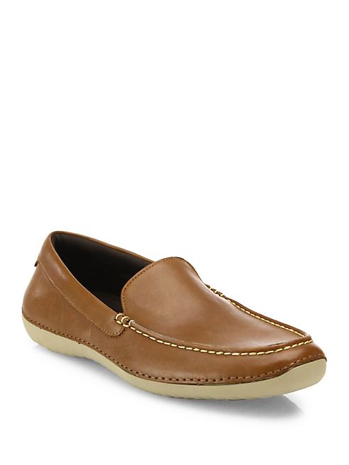 Cole Haan - Motogrand Roadtrip Leather Venetian Loafers