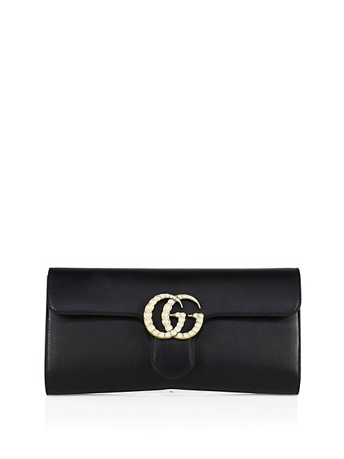 Gucci - Pearly GG Leather Clutch