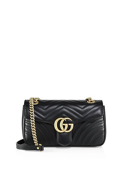 Gucci - Small GG Marmont Matelassé Leather Chain Shoulder Bag