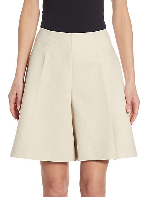 Delpozo - Linen & Cotton Wide-Leg Bermuda Shorts