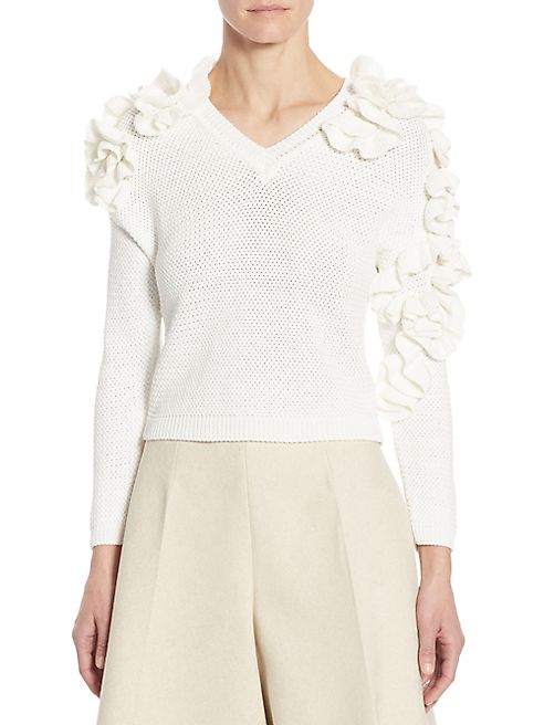 Delpozo - Knit Ruffle Sweater