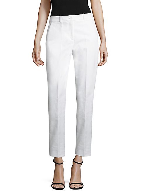 Michael Kors Collection - Samantha Stretch Cotton Broadcloth Pants