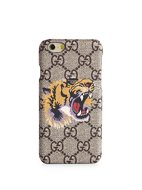 Gucci - GG Supreme & Tiger-Printed iPhone 6 Case