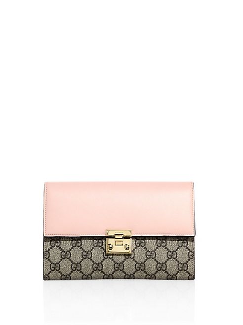 Gucci - Padlock GG Supreme Leather Pouch