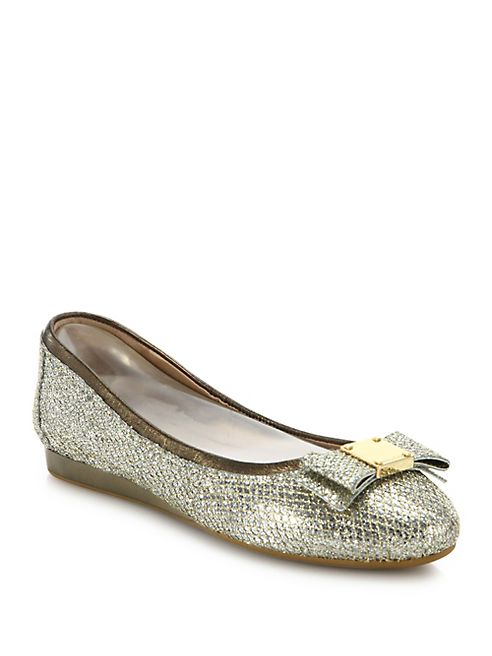 Cole Haan - Tali Bow Metallic Glitter Ballet Flats