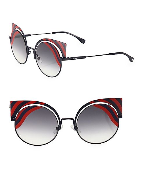 Fendi - 42MM Rounded Cat Eye Sunglasses