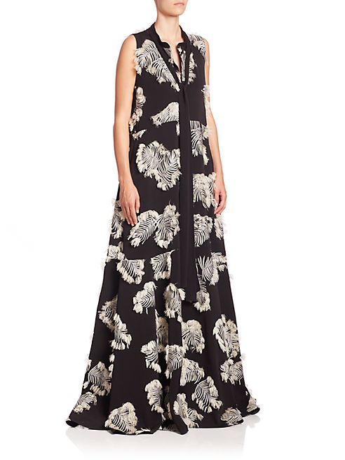 Chloé - Palm Leaf Jacquard Gown