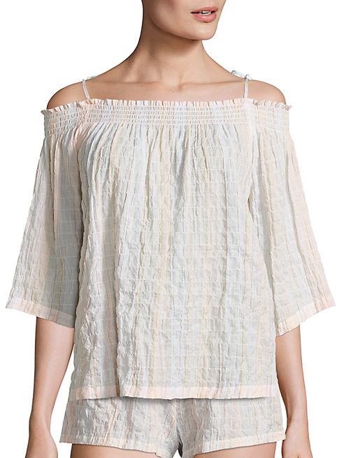 SKIN - Crinkle Voile Striped Top