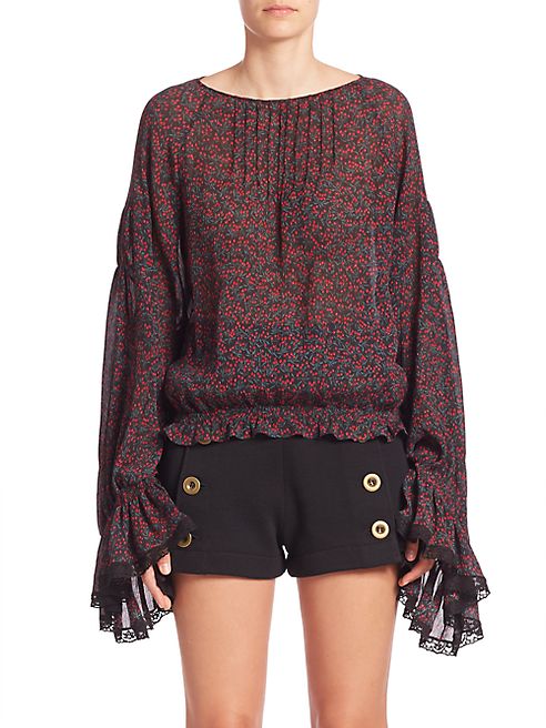 Chloé - Silk Cherry Printed Blouse