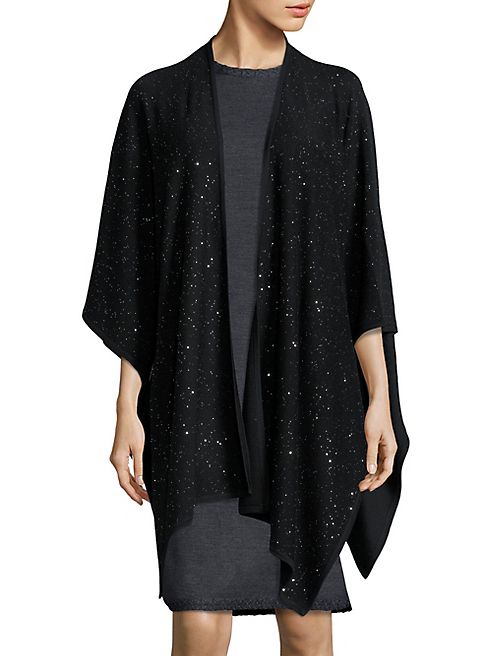 St. John - Bristol Sequin Wool Knit Wrap