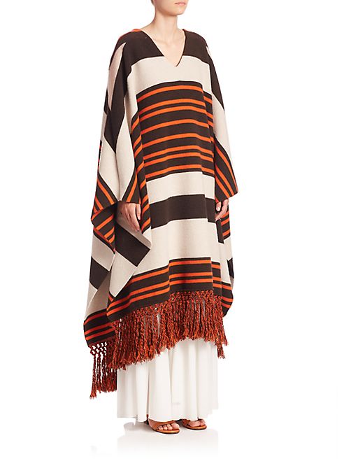 Chloé - Striped Jacquard Poncho